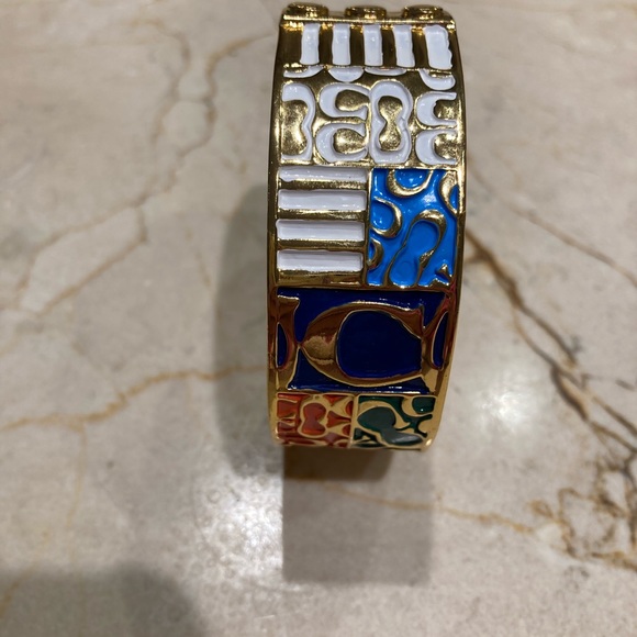 Coach gold and multicolored bangle bracelet - Picture 4 of 8